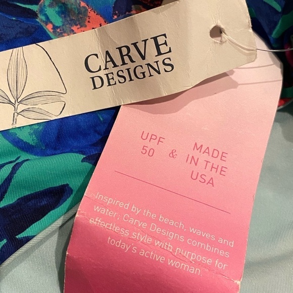 Carve Designs Bikini Bottom NWT Bermuda Style Mint Paradise Print Size XL - Picture 3 of 8